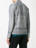 coated zip cardigan 
