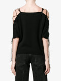 lace-up shoulder knit