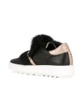 faux fur applique sneakers