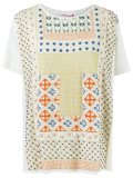 print embroidered blouse
