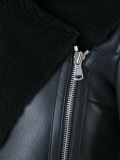 shearling peplum jacket