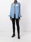 embroidered denim shirt