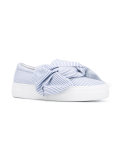 bow striped slip-on sneakers 