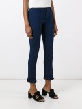 frill detail slim fit trousers
