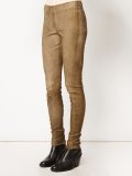 stretch skinny leather  trousers