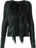 round neck knit coat