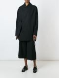 raw edge wrap coat