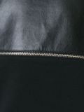 faux leather panel sweatshirt 
