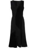 colour block v neck dress