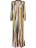 striped wrap dress