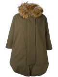 raccoon fur trimmed parka 
