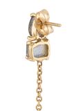 'Teardrop/Baguettee Chain'铆钉耳环