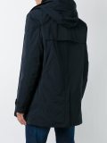 hooded mid-length coat