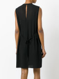mesh overlay sleeveless dress