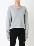 destroyed cropped sweatshirt