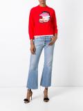 visor woman cropped sweatshirt