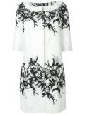 floral embroidery mid coat