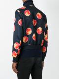 peach print bomber jacket
