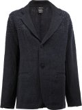 distressed linen blazer