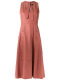leather midi dress
