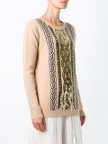 sequined cable jumper