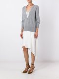 lace inset v neck jumper