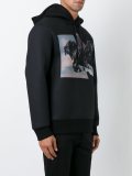 winged horse print hoodie