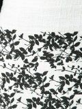floral jacquard trumpet skirt