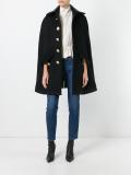 embellished collar grosgrain cape