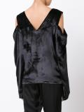 v-neck off-the-shoulder top