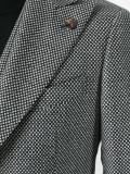 patterned three-piece suit