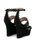 Suede Laser-Cut Wedges