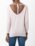 knitted slit-hem sweater