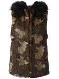 camouflage print gilet