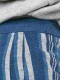 striped flared trousers
