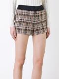 plaid tweed shorts