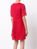 back pleat short sleeve dress