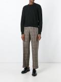 cropped ribbed jumper