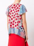 ruffled sleeves flared blouse