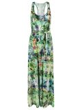 abstract print long dress