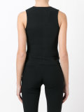 embroidered detail tank top