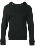 split-open back sweatshirt