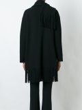 scarf fringed oversized jacket
