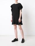 ruffled shift dress
