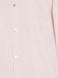 mandarin neck striped shirt