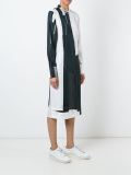 trompe l'oeil print overlay dress