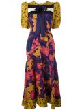 long printed bow dress 