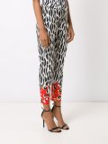 printed straight trousers