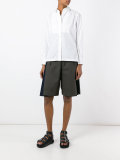 twill pleated shorts