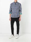 button-down checked shirt